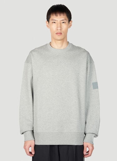 Logo Print Sweatshirt Y-3 Logo Print Sweatshirt Grey yyy0352022