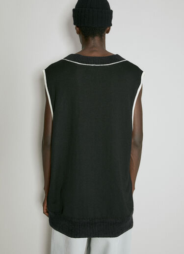 Logo Knit Vest Y-3 Logo Knit Vest Black yyy0354004