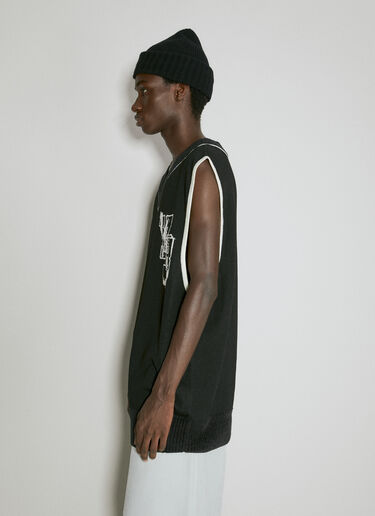 Logo Knit Vest Y-3 Logo Knit Vest Black yyy0354004