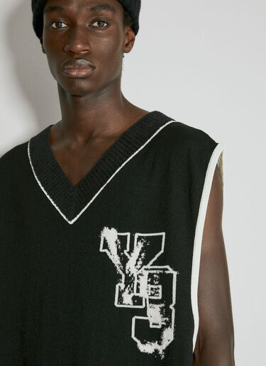 Logo Knit Vest Y-3 Logo Knit Vest Black yyy0354004