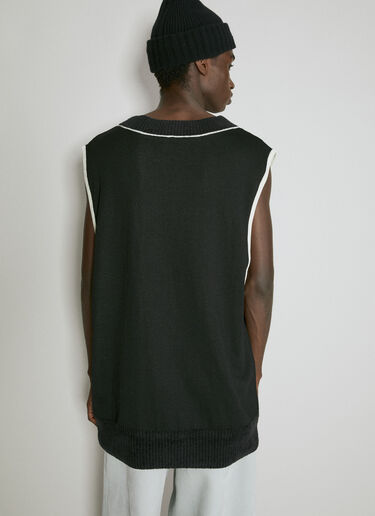 Logo Knit Vest Y-3 Logo Knit Vest Black yyy0354004