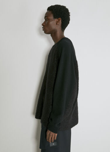 Wool-And-Mohair-Blend Knit Sweater Y-3 Wool-And-Mohair-Blend Knit Sweater Black yyy0354024