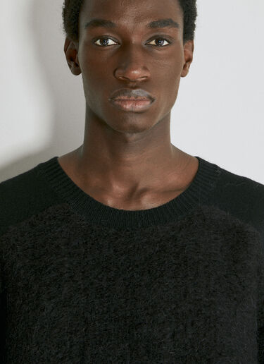 Wool-And-Mohair-Blend Knit Sweater Y-3 Wool-And-Mohair-Blend Knit Sweater Black yyy0354024