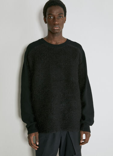 Wool-And-Mohair-Blend Knit Sweater Y-3 Wool-And-Mohair-Blend Knit Sweater Black yyy0354024