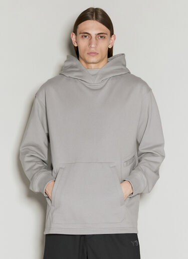 ロゴアップリケ フード付きスウェットシャツ Y-3 ロゴアップリケ フード付きスウェットシャツ グレー yyy0356011