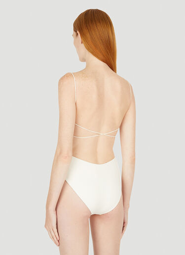Ziah Bandeau Fine Strap Swimsuit White zia0250009