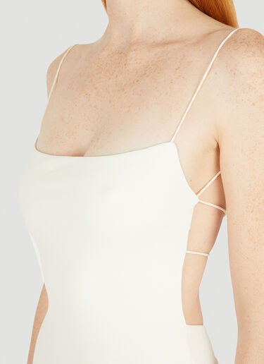 Ziah Bandeau Fine Strap Swimsuit White zia0250009