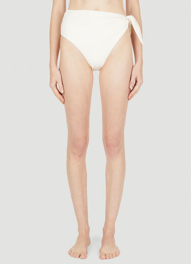 Asymmetric Tie Bikini Bottoms Ziah Asymmetric Tie Bikini Bottoms White zia0250011
