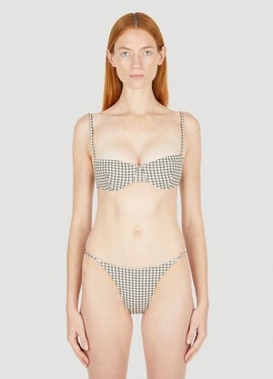 Ziah Bardot Balcony Bikini Top Grey zia0251008