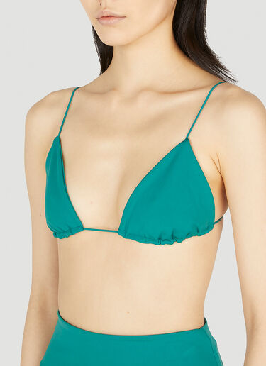 Ziah Fine Strap Triangle Bikini Top Green zia0252007