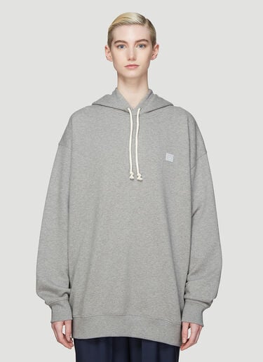 Acne Studios Hooded Oversized Face Patch Sweatshirt Grey acn0336001