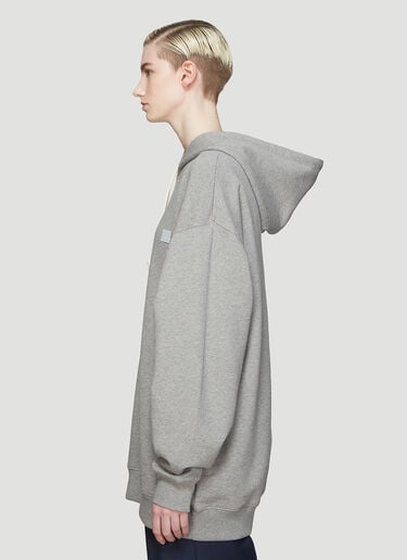 Acne Studios Hooded Oversized Face Patch Sweatshirt Grey acn0336001