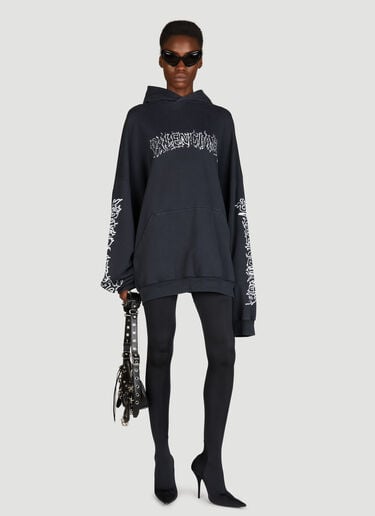 Darkwave Large Fit Hooded Sweatshirt Balenciaga Darkwave Large Fit Hooded Sweatshirt Black bal0355007