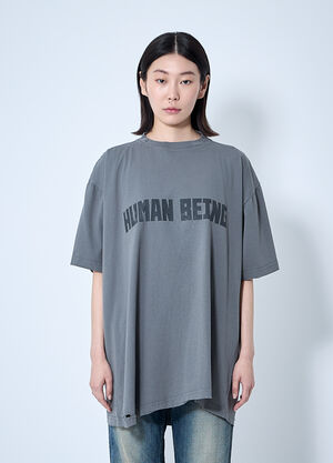 Balenciaga Human Being T-Shirt Grey bal0360002