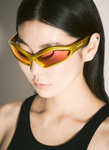 Fennec Oval Sunglasses Balenciaga Fennec Oval Sunglasses Yellow bcs0354002