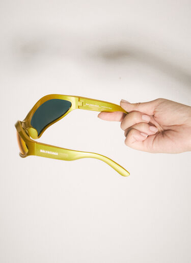 Fennec Oval Sunglasses Balenciaga Fennec Oval Sunglasses Yellow bcs0354002
