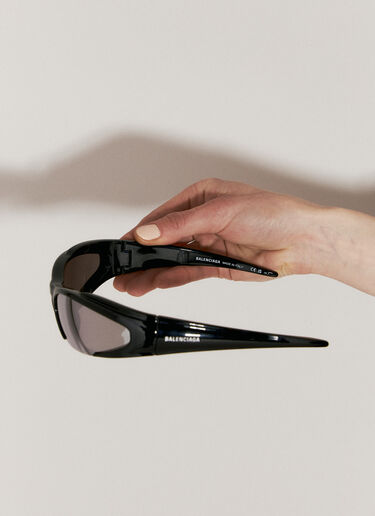 Balenciaga Reverse Xpander 矩形太阳镜 黑色 bcs0355010