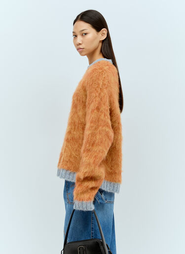 Marled Alpaca Crewneck Sweater Brain Dead Marled Alpaca Crewneck Sweater Orange bra0355002