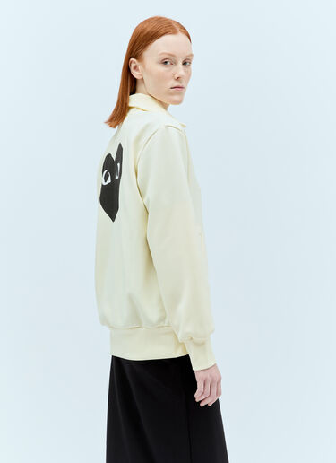 Comme Des Garçons PLAY 로고 패치 집업 맨투맨  베이지 cpl0355026