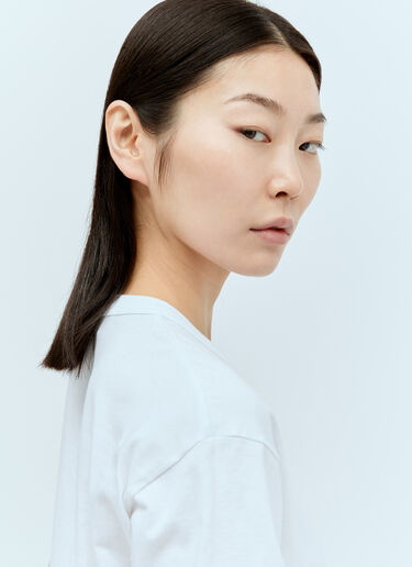 로고 패치 티셔츠 Comme Des Garçons PLAY 로고 패치 티셔츠 화이트 cpl0356004
