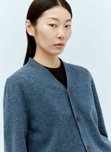 Comme Des Garçons PLAY Wool Knit Cardigan Blue cpl0356009