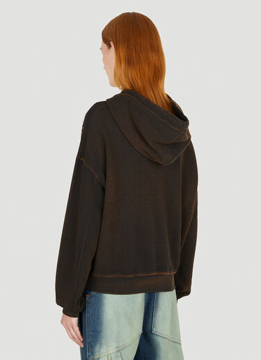 로고 프린트 후드 스웨트셔츠 Eckhaus Latta 로고 프린트 후드 스웨트셔츠 브라운 eck0351002