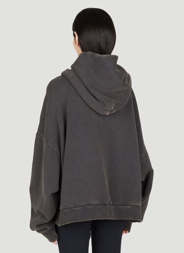 Entire Studios Washed Heavy Hooded Sweatshirt Black ent0353001