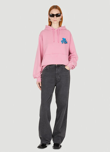 Lewis Logo Hooded Sweatshirt Eytys Lewis Logo Hooded Sweatshirt Pink eyt0349028