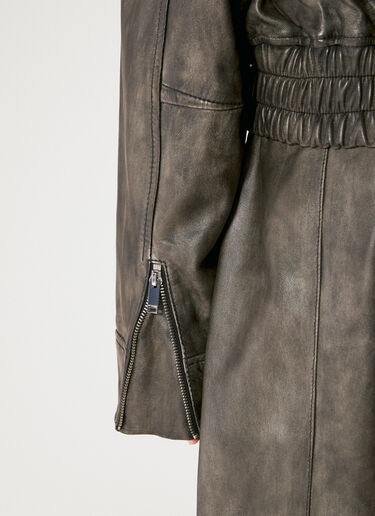 Washed Leather Cropped Bomber Han Kjøbenhavn Washed Leather Cropped Bomber Black han0353001