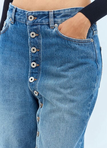 Buttoned Leg Jeans Jean Paul Gaultier Buttoned Leg Jeans Blue jpg0357002