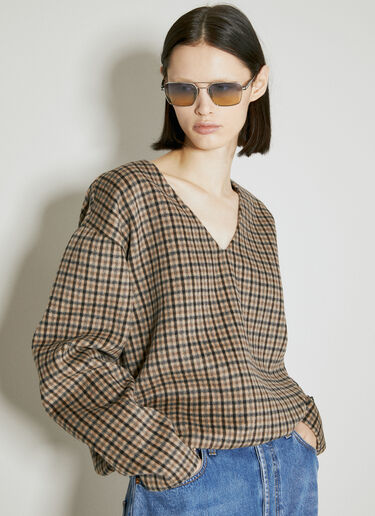 Prada 金属框太阳镜 银色 lpr0353003