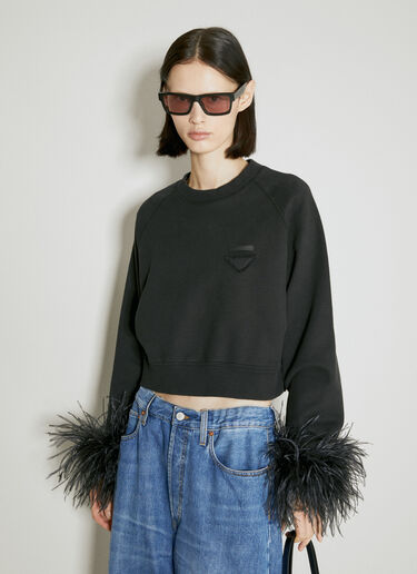Prada 사각 선글라스 블랙 lpr0353006
