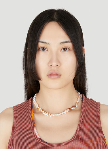 Terrestrial Citrine Pearl Necklace Mass Terrestrial Citrine Pearl Necklace White mas0348005