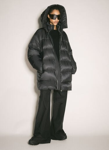 Moncler x Rick Owens 후드 사이클로픽 코트 블랙 mcs0358008