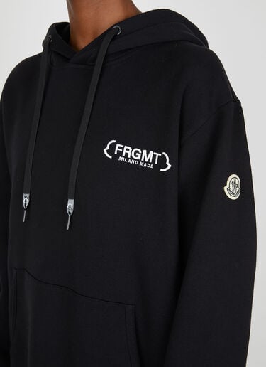 7 Moncler FRGMT Hiroshi Fujiwara Logo Embroidery Hooded Sweatshirt Black mfr0351004