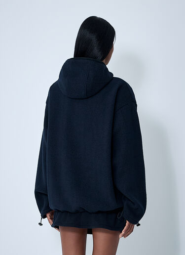 Hooded Logo Motif Sweatshirt Miu Miu Hooded Logo Motif Sweatshirt Blue miu0362002