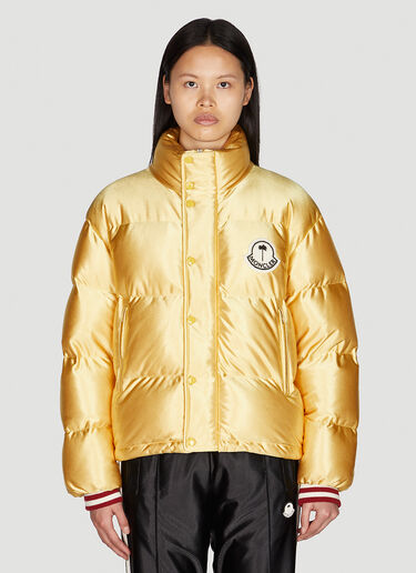 8 Moncler Palm Angels Keon Puffer Jacket Gold mpa0351001