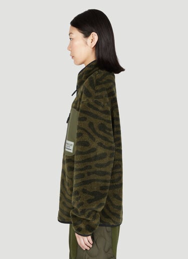 Teddy Zip-Up Sweatshirt Moncler Salehe Bembury Teddy Zip-Up Sweatshirt Dark Green msb0354008