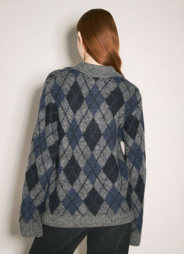 Evening Polo Sweater Our Legacy Evening Polo Sweater Grey our0358020