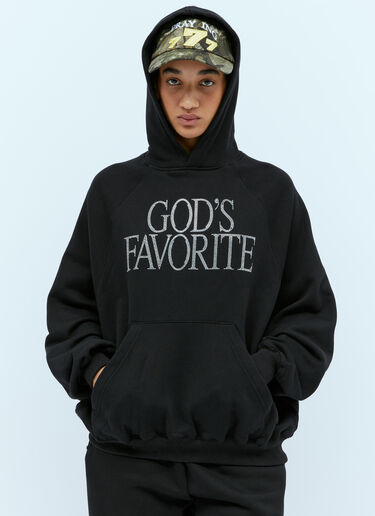 Praying God's Favorite 水钻连帽运动衫 黑色 pry0354003