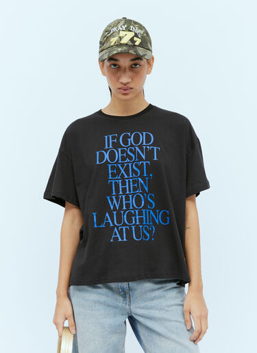 「Who's Laughing」T シャツ Praying 「Who's Laughing」T シャツ ブラック pry0354016