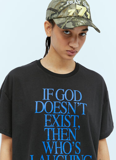 「Who's Laughing」T シャツ Praying 「Who's Laughing」T シャツ ブラック pry0354016