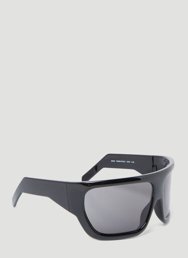Shiny Davis Sunglasses Rick Owens Shiny Davis Sunglasses Black ris0354001