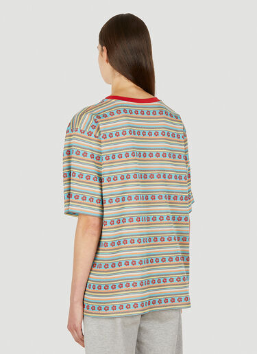 Floral Stripe T-Shirt Sky High Farm Workwear Floral Stripe T-Shirt Red skh0350003