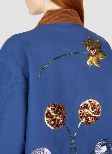 Sky High Farm Workwear ワークウェア刺繍入りジャケット ダークブルー skh0352007