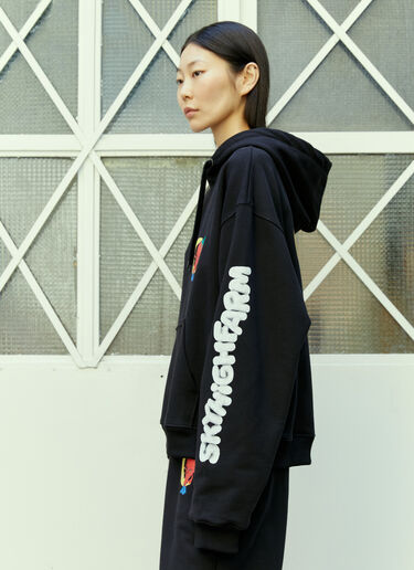 Graphic Print Hooded Sweatshirt Sky High Farm Workwear Graphic Print Hooded Sweatshirt Black skh0354011