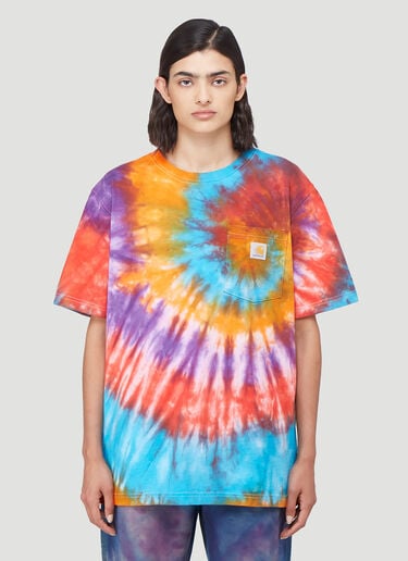 Stain Shade X Carhartt Tie-Dyed T-Shirt Blue stn0342018