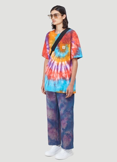 Stain Shade X Carhartt Tie-Dyed T-Shirt Blue stn0342018