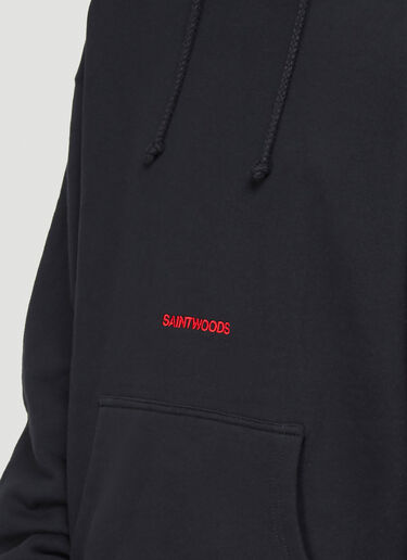 Saintwoods Logo Hooded Sweatshirt Black swo0342007
