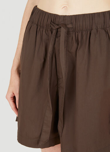 Drawstring Sleep Shorts Tekla Drawstring Sleep Shorts Brown tek0349032